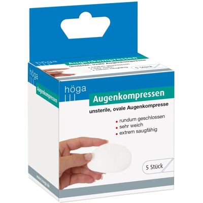 HÖGA Ögonomslag - 52x70mm, Icke sterila, 5 st. HÖGA Ögonomslag - 52x70mm, Icke sterila, 5 st.