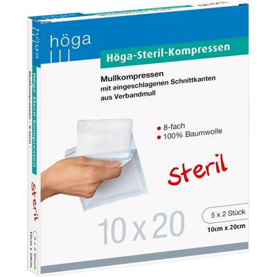 Höga Steril Kompressz 10x20cm - Sebkezelés Höga Steril Kompressz 10x20cm - Sebkezelés