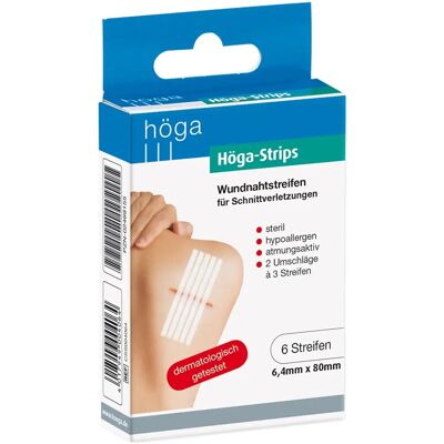 HÖGA-PHARM G. Höcherl Sebkötő Szalagok 6,4x80 mm - Wound Closure Strips HÖGA-PHARM G. Höcherl Sebkötő Szalagok 6,4x80 mm - Wound Closure Strips