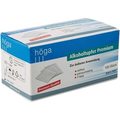 Höcherl Alkoholpárnácskák Prémium - 3x3 cm - 100 db Höcherl Alkoholpárnácskák Prémium - 3x3 cm - 100 db