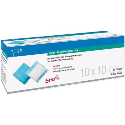 Höga Szívó Kompresszorok - 60 db - 10x10cm - Külső sebellátás Höga Szívó Kompresszorok - 60 db - 10x10cm - Külső sebellátás