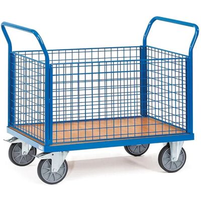 Fetra Transpalette - Modèle 1552 avec Parois en Grillage et Capacité 600kg - Publicité Fetra Transpalette - Modèle 1552 avec Parois en Grillage et Capacité 600kg - Publicité