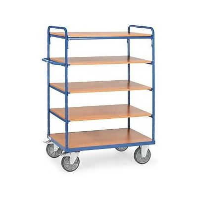 Fetra 8242 Handwagen - Staal, 5 houten planken, 600kg Fetra 8242 Handwagen - Staal, 5 houten planken, 600kg