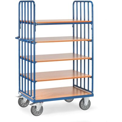 Fetra 8353 Voedselservicewagen - 5 Planken, Blauw Fetra 8353 Voedselservicewagen - 5 Planken, Blauw