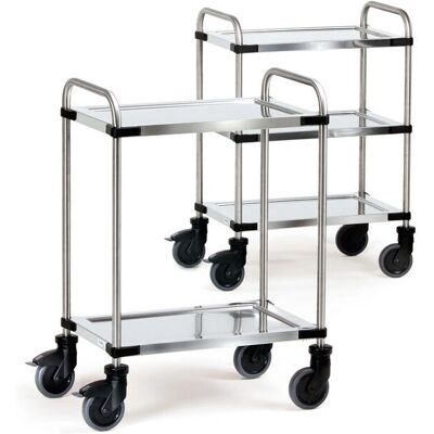 Fetra Edelstahl-Etagenwagen - 2 Böden, Tragkraft 120kg - Etagenwagen Fetra Edelstahl-Etagenwagen - 2 Böden, Tragkraft 120kg - Etagenwagen