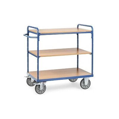 Fetra Etagenwagen mit 3 Böden aus Holz 1200x800mm Ladefläche Fetra Etagenwagen mit 3 Böden aus Holz 1200x800mm Ladefläche