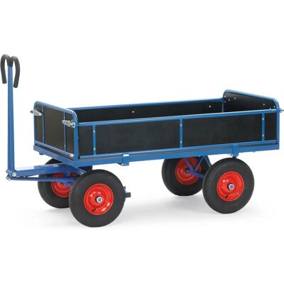 Fetra Handpritschenwagen mit Bordwänden, abklappbar, Zugöse an der Deichsel 400x100mm Luft-Bereifung 2000x1000mm Ladefläche - Chariot manuel - Publicité Fetra Handpritschenwagen mit Bordwänden, abklappbar, Zugöse an der Deichsel 400x100mm Luft-Bereifung 2000x1000mm Ladefläche - Chariot manuel - Publicité