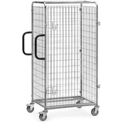 Porte en grillage de fil galvanisé Fetra - 1625 mm x 850 mm x 610 mm - Avec charnières, verrouillable - Publicité Porte en grillage de fil galvanisé Fetra - 1625 mm x 850 mm x 610 mm - Avec charnières, verrouillable - Publicité