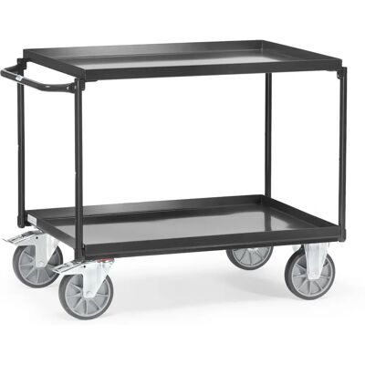 Fetra Stahlwagen mit Stahlblechwannen 2 Etagen 1000x700mm Ladefläche Grey Edition Fetra Stahlwagen mit Stahlblechwannen 2 Etagen 1000x700mm Ladefläche Grey Edition