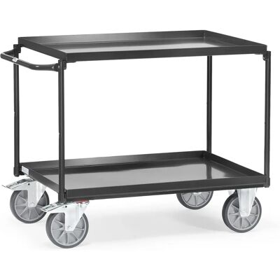 Fetra Stahlwagen mit Stahlblechwannen 2 Etagen 1000x700mm Ladefläche Grey Edition Fetra Stahlwagen mit Stahlblechwannen 2 Etagen 1000x700mm Ladefläche Grey Edition