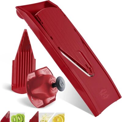 Börner V1 Gemüseschneider - Edelstahl, Rot Börner V1 Gemüseschneider - Edelstahl, Rot