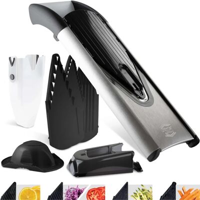 Ensemble Mandoline Borner V6 Acier Inoxydable - Professionnel - Publicité Ensemble Mandoline Borner V6 Acier Inoxydable - Professionnel - Publicité