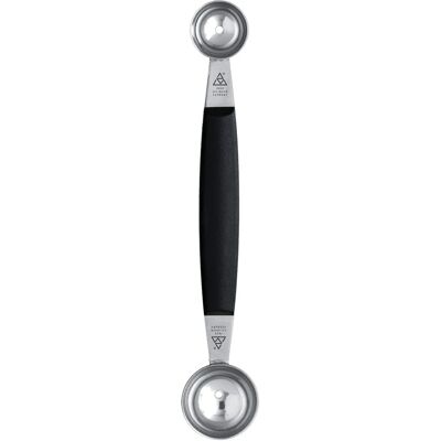 Triangle Edelstahl Doppel-Pommes Parisienne Ausstecher - 22/30 mm - Schwarz Triangle Edelstahl Doppel-Pommes Parisienne Ausstecher - 22/30 mm - Schwarz