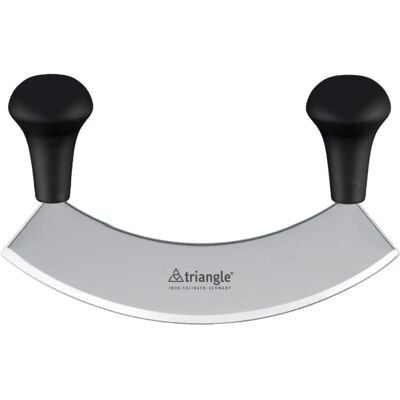 Couteau à viande Triangle - 23cm - Acier inoxydable - Poignée noire - Publicité Couteau à viande Triangle - 23cm - Acier inoxydable - Poignée noire - Publicité