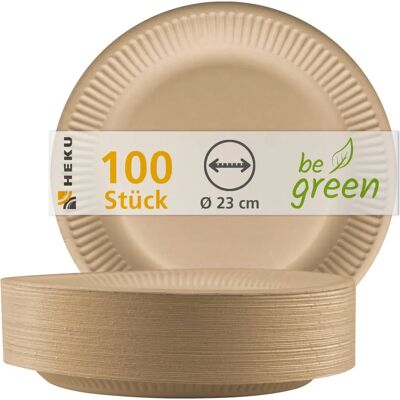 Heku be green 100 prato de papel biológico - Paper Plate Heku be green 100 prato de papel biológico - Paper Plate