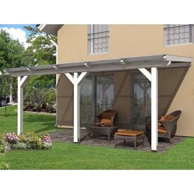 SKANHOLZ Andria Weiße Terrassenüberdachung SKANHOLZ Andria Weiße Terrassenüberdachung