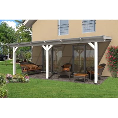 SKANHOLZ Andria Weiß Garten Terrasse Dach - Terrassenüberdachung SKANHOLZ Andria Weiß Garten Terrasse Dach - Terrassenüberdachung