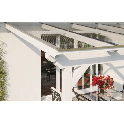 SKANHOLZ Ancona Weiße langlebige Leimholz Terrassenüberdachung SKANHOLZ Ancona Weiße langlebige Leimholz Terrassenüberdachung