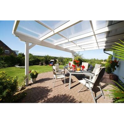 SKANHOLZ Ancona Weiße Garten Terrassenüberdachung SKANHOLZ Ancona Weiße Garten Terrassenüberdachung