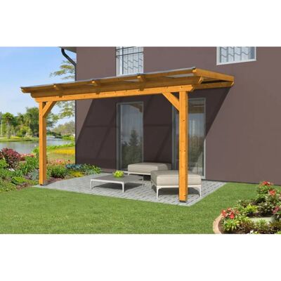 Skanholz Ancona Gartenüberdachung - 434x300cm, Leimholz Skanholz Ancona Gartenüberdachung - 434x300cm, Leimholz