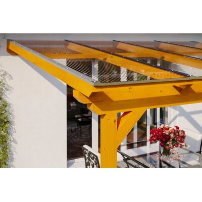 SKANHOLZ Ancona Terrassenüberdachung - 541x250cm, Leimholz, Braun SKANHOLZ Ancona Terrassenüberdachung - 541x250cm, Leimholz, Braun