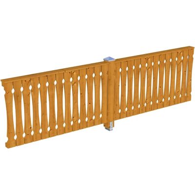 SKANHOLZ Balkon Geländer - Nordische Fichte, Eiche hell, 355cm x 96cm - Geländer SKANHOLZ Balkon Geländer - Nordische Fichte, Eiche hell, 355cm x 96cm - Geländer