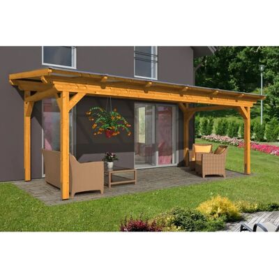 SkanHolz Sanremo Freistehende Terrassenüberdachung - 648cm x 400cm - Holz SkanHolz Sanremo Freistehende Terrassenüberdachung - 648cm x 400cm - Holz