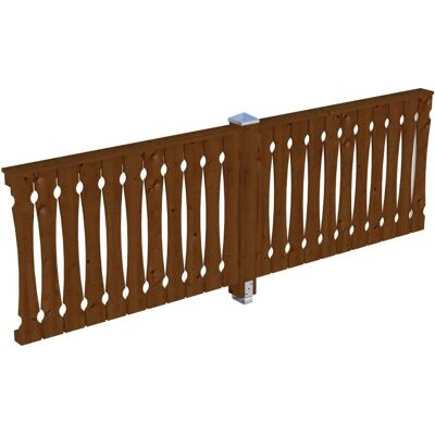 SKANHOLZ Nussbaum Seitenwand 305x96cm - Zaun SKANHOLZ Nussbaum Seitenwand 305x96cm - Zaun