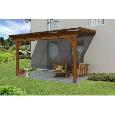 SKANHOLZ Ravenna Terrassendach - Douglasie, Braun, 434x272x250cm SKANHOLZ Ravenna Terrassendach - Douglasie, Braun, 434x272x250cm