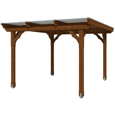 SKAN HOLZ Marseille Gartenpavillon - Nussbaum, 350x236x327cm SKAN HOLZ Marseille Gartenpavillon - Nussbaum, 350x236x327cm