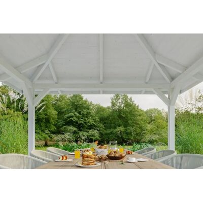 SKANHOLZ Cannes 2 Pavillon - Weiß, 439x439cm, 19.27 m² SKANHOLZ Cannes 2 Pavillon - Weiß, 439x439cm, 19.27 m²