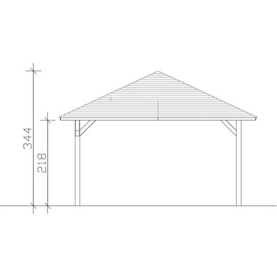SKANHOLZ Cannes 3 - Quadrat Pavillon mit Zeltdach - 25,4m² SKANHOLZ Cannes 3 - Quadrat Pavillon mit Zeltdach - 25,4m²