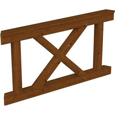 SKANHOLZ Nussbaum Brüstung - Außen Dekorative Balustrade 150cm SKANHOLZ Nussbaum Brüstung - Außen Dekorative Balustrade 150cm
