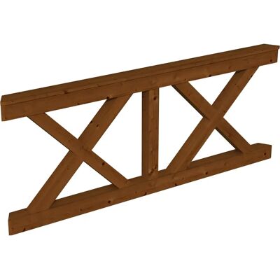 SKANHOLZ Nussbaum Brüstung - Andreaskreuz - Geländer SKANHOLZ Nussbaum Brüstung - Andreaskreuz - Geländer