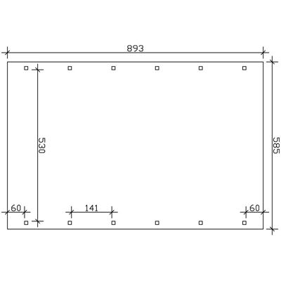 SKANHOLZ Nussbaum Carport Spreewald - Flachdach, 585x893cm, 2 Fahrzeuge SKANHOLZ Nussbaum Carport Spreewald - Flachdach, 585x893cm, 2 Fahrzeuge