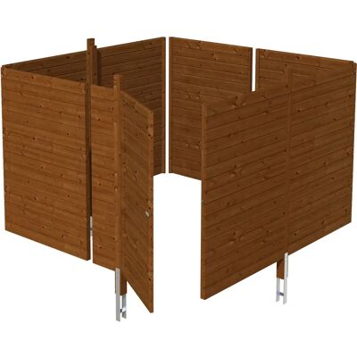 SkanHolz Nussbaum Abstellraum - 314x317 cm, Profilschalung SkanHolz Nussbaum Abstellraum - 314x317 cm, Profilschalung