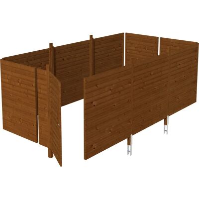 SkanHolz Nussbaum Abstellraum - 573x317cm - Holz, Profilschalung SkanHolz Nussbaum Abstellraum - 573x317cm - Holz, Profilschalung