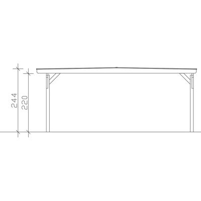 SKANHOLZ Odenwald Carport - beige - 640x541cm - Flachdach SKANHOLZ Odenwald Carport - beige - 640x541cm - Flachdach