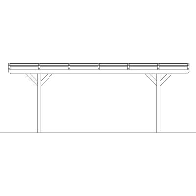 SKANHOLZ Odenwald Carport - Flachdach, Nussbaum, 428x648cm - Carport SKANHOLZ Odenwald Carport - Flachdach, Nussbaum, 428x648cm - Carport
