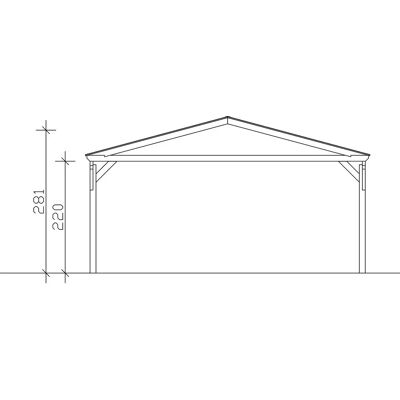 SKANHOLZ Westerwald Carport - Satteldach - Weiß - 570x648cm SKANHOLZ Westerwald Carport - Satteldach - Weiß - 570x648cm