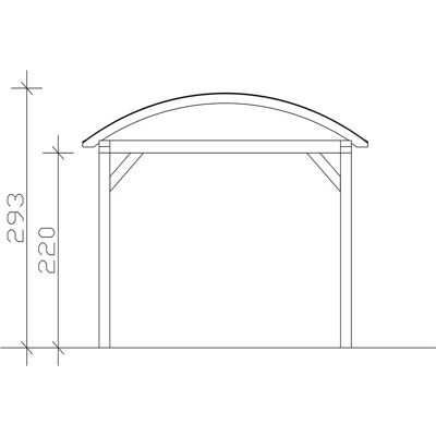 SkanHolz Carport Franken - Beige, 376x755cm, ModellLeimholz, Außen SkanHolz Carport Franken - Beige, 376x755cm, ModellLeimholz, Außen