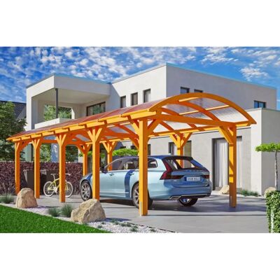 SKANHOLZ Carport Franken - Leimholz, 376x969cm, beige - Carport SKANHOLZ Carport Franken - Leimholz, 376x969cm, beige - Carport
