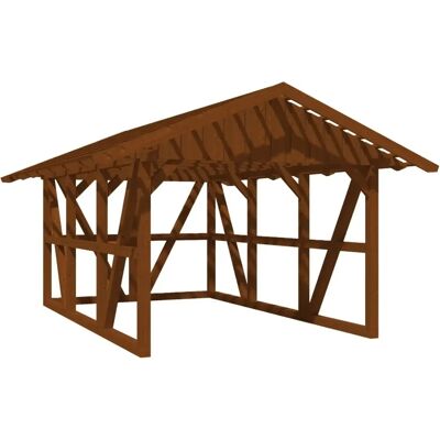SKANHOLZ - Schwarzwald - Nussbaum - 424x600cm - Carport SKANHOLZ - Schwarzwald - Nussbaum - 424x600cm - Carport