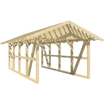 SKANHOLZ - Schwarzwald - Weiß - 424x220x772 cm - Carport SKANHOLZ - Schwarzwald - Weiß - 424x220x772 cm - Carport