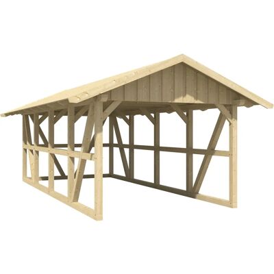 SKANHOLZ - Schwarzwald - Weiß - 424x220x772 cm - Carport SKANHOLZ - Schwarzwald - Weiß - 424x220x772 cm - Carport