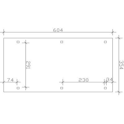 SKANHOLZ Emsland Carport - Flachdach, 354x604cm, Buche SKANHOLZ Emsland Carport - Flachdach, 354x604cm, Buche