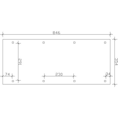 SKANHOLZ Emsland Carport - Flachdach, Eiche hell, 354x846cm SKANHOLZ Emsland Carport - Flachdach, Eiche hell, 354x846cm
