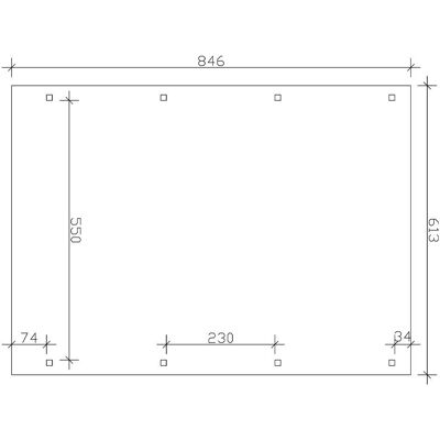 SKANHOLZ Emsland Carport - Beige - Flachdach - 613x846 cm SKANHOLZ Emsland Carport - Beige - Flachdach - 613x846 cm