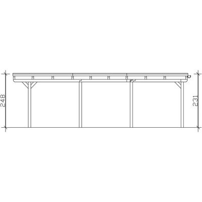 SKANHOLZ Weiß Emsland Carport - Flachdach, 613x846cm, 2 Fahrzeuge SKANHOLZ Weiß Emsland Carport - Flachdach, 613x846cm, 2 Fahrzeuge