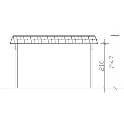 SKANHOLZ Wendland Carport - Beige - Flachdach SKANHOLZ Wendland Carport - Beige - Flachdach